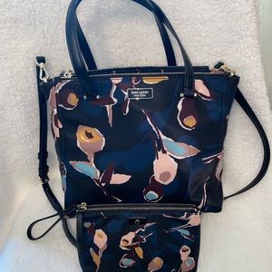 Kate Spade Nylon bag and wristlet